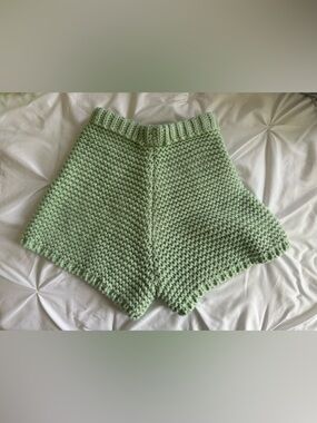 Sabo Skirt Women's knot Shorts Mint Green Size Small